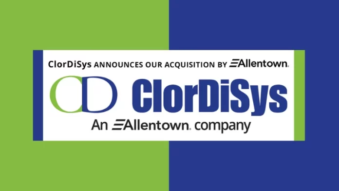 NJ-based Allentown Acquired ClorDiSys Solutions, a Branchburg New Jersey-based provider of solutions based on chlorine dioxide for vivarium sterilisation and decontamination, as well as medical equipment.