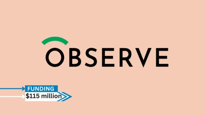 Observe, a SaaS observability company secures $115million in series B round funding. Sutter Hill Ventures led the investment, including participation from new investor Snowflake Ventures as well as current investors Capital One Ventures and Madrona.
