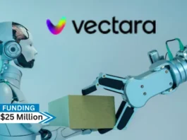 Vectara, the trusted Generative AI product platform, secures $25 million in series A round funding led by FPV Ventures and Race Capital. Additional investors include Alumni Ventures, WVV Capital, Samsung Next, Fusion Fund, Green Sands Equity, and Mack Ventures.
