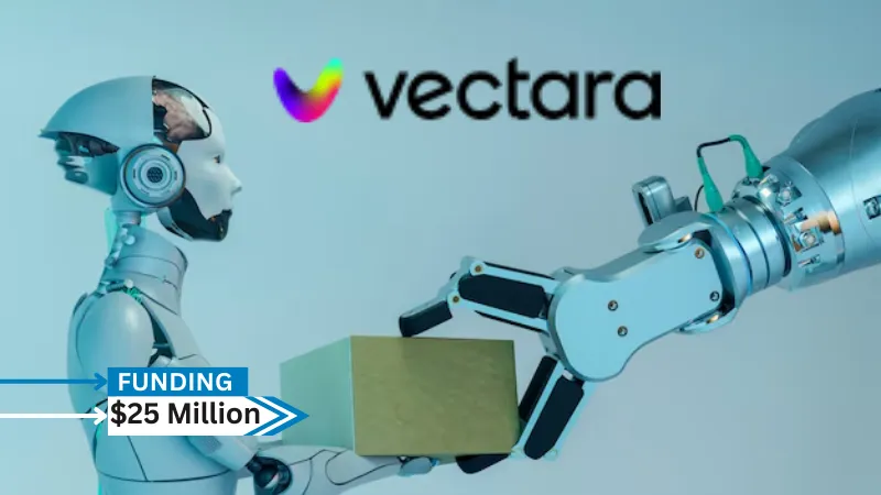 Vectara, the trusted Generative AI product platform, secures $25 million in series A round funding led by FPV Ventures and Race Capital. Additional investors include Alumni Ventures, WVV Capital, Samsung Next, Fusion Fund, Green Sands Equity, and Mack Ventures.