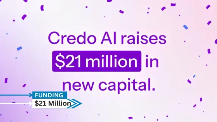 Credo AI has raised $21 million in new capital from CrimsoNox Capital, Mozilla Ventures, and FPV Ventures with participation from existing investors Sands Capital, Decibel VC, Booz Allen Hamilton, and AI Fund.