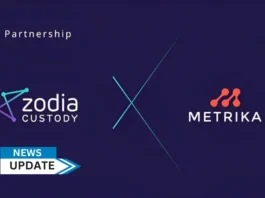 Zodia Custody, a leading institution-first digital asset custodian backed by Standard Chartered, SBI Holdings, Northern Trust, and National Australia Bank, has partnered with Metrika, an industry-leading risk management platform for digital assets.