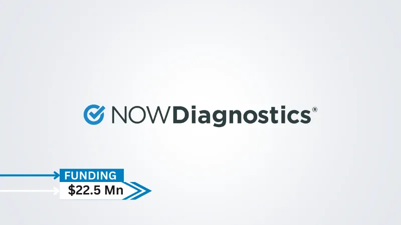 NOWDiagnostics, a developer of over-the-counter and point-of-care diagnostic tests, today announced it has raised $22.5 million in Series B financing. Led by DigitalDx Ventures, with notable investors including the Labcorp Venture Fund and Kompass Kapital Management, this oversubscribed funding round.