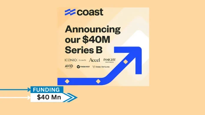 New York-based Coast, which offers a simple and smart way for companies in the United States to manage fuel and fleet spending, today announced it has raised $40 million in new Series B financing, led by ICONIQ Growth. The round included participation from existing investors Accel, Insight Partners, Vesey Ventures, and Avid Ventures, as well as new investors Thomvest.