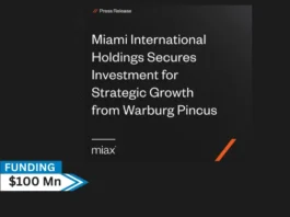 Miami International Holdings, Inc. (MIH), a technology-driven leader in building and operating regulated financial markets across multiple asset classes, announced a $100 million investment from Warburg Pincus, a leading global growth investor. Subject to certain conditions, Warburg Pincus may expand its investment in MIH to support additional growth.