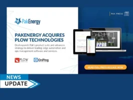 PakEnergy, LLC, a digital transformation leader delivering business automation and performance optimization solutions for the energy industry, announced today it has acquired Plow Technologies, a leading provider of digital automation and cloud/SCADA software, including its industry-recognized OnPing platform.