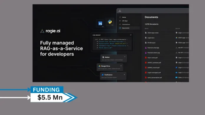 Ragie, a new AI company that enables developers to build AI applications connected to their own data with outstanding results in record time. Now available to the general public, Ragie was built by industry veterans Bob Remeika and Mohammed Rafiq. Ragie has raised $5.5M in funding led by Craft Ventures, Saga VC, Chapter One, and Valor.