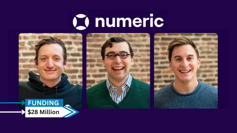 AI accounting automation platform Numeric has raised a $28 million Series A round led by Menlo Ventures, with participation from new investors IVP and Socii Capital, and existing investors Founders Fund, 8VC, Long Journey, Friends & Family Capital, Access Industries, and more.