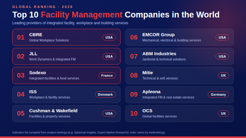 Top 10 Facility Management Companies in the World 